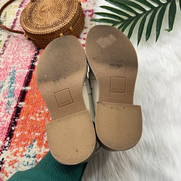 Dolce Vita Neutral Chunky Sling Back Heeled Hattie Loafers in Ivory Stella 7.5 - Picture 9 of 10